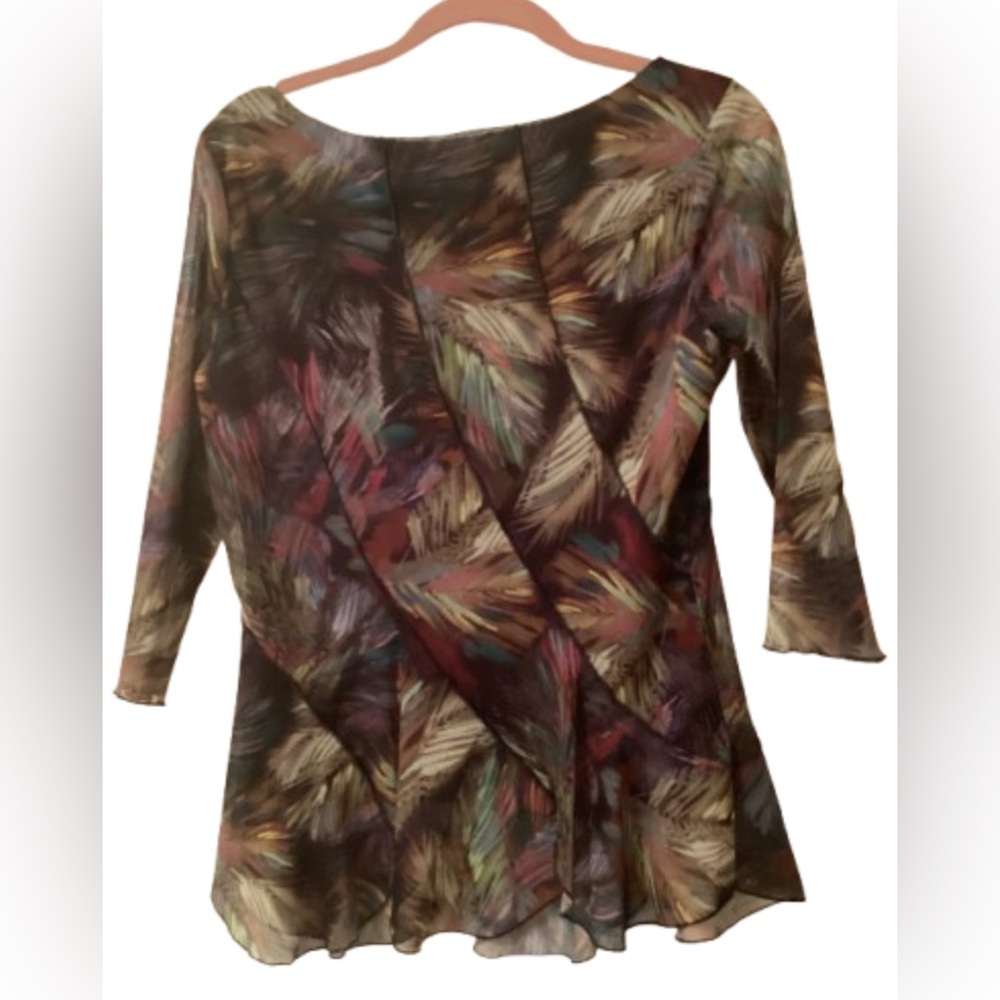 Jewel Tone Elena Kattan Elegant Peplum Top